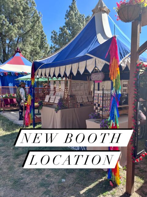 NEW LOCATION! We’re still here @renaissancepleasurefaire but around the bend closer to front gate, and in a different tent this year. Come shop with us at booth 114 across from Golden Jubilee stage all 7 weekends!