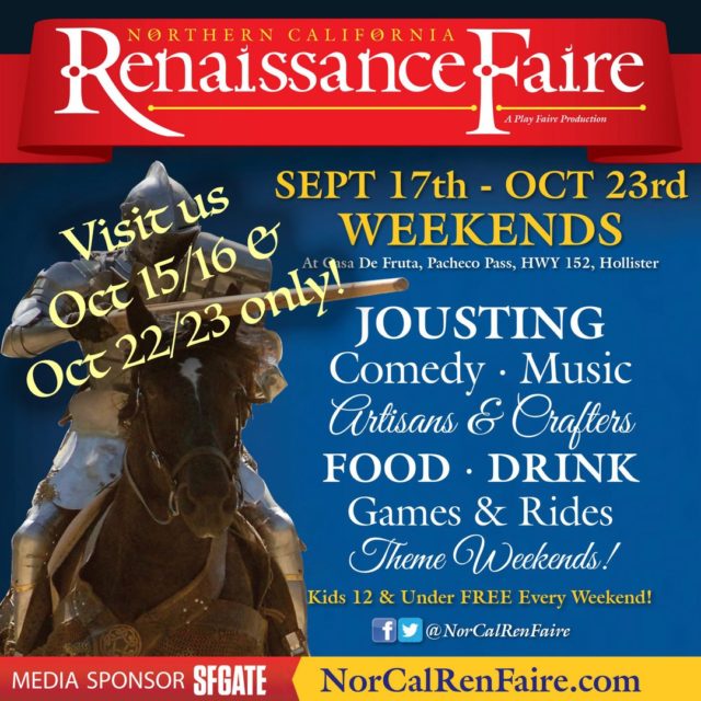 Northern California! We'll be a guest artist at the Northern CA Ren Faire the LAST TWO WEEKENDS ONLY, October 15&16th, and 22&23rd. Come shop with us and see what's new! We'll update with location info as soon as we know where we'll be within the Faire.
.
.
.
#renfaire #renaissancefaire #norcalrenfaire #renfest #chainmaille #chainmail #scalemaille #handcrafted #handmade #jewelryartist #chainmaillejewelry #artisan #shopsmall #norcalartist #womanartist